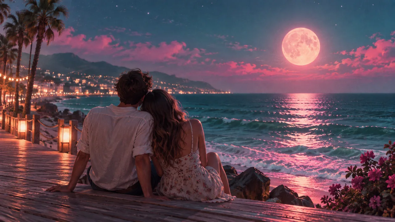 Cover art for Falling in Love on a Summer, an AI Pop example